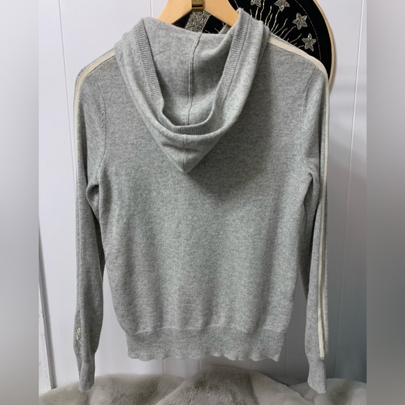 NWT RLX Cashmere Ralph Lauren Washable Hoodie Grey Sweater Stripes Pullover New - Picture 13 of 14